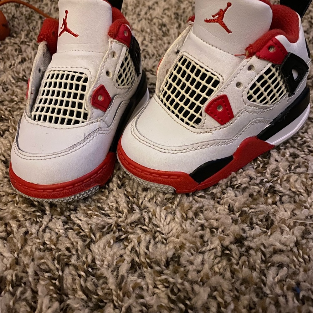 Jordan Baby Walker Red and White Sneakers